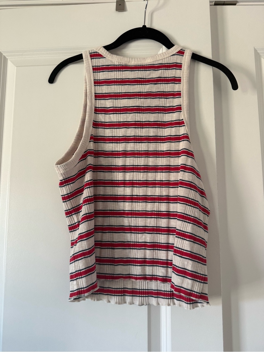 Universal Thread - Striped Ribbed Tank - Cream, Red & Navy - Picture 2 of 2